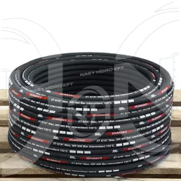 2SN DN10=3/8" 600BAR 135Cˇ MAGASNYOMÁSÚ MOSÓ TÖMLŐ, FEKETE SZÍNBEN (JETPOWER) - 2SN-10-JET600