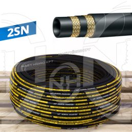 2SN DN06=1/4" 400BAR 155Cˇ MAGASNYOMÁSÚ MOSÓ TÖMLŐ, FEKETE SZÍNBEN (NORTH FIGHTER) - 2SNJETF-06NF