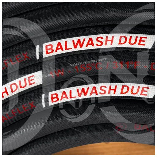 2SN DN08=5/16" 400BAR 155Cˇ MAGASNYOMÁSÚ MOSÓ TÖMLŐ, FEKETE SZÍNBEN (BALFLEX BALWASH) - 2SNJETF-08BF