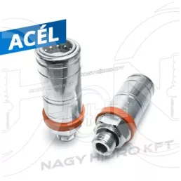   3/8" BSP DN12 KÜLSŐ MENETES HIDRAULIKA GYORSCSATLAKOZÓK HÜVELY GYORSKIOLDÓ FUNKCIÓVAL, ISO 7241 A PUSH-PULL (FASTER)