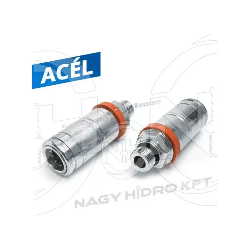 3/8" BSP DN12 KÜLSŐ MENETES HIDRAULIKA GYORSCSATLAKOZÓK HÜVELY GYORSKIOLDÓ FUNKCIÓVAL, ISO 7241 A PUSH-PULL (FASTER)