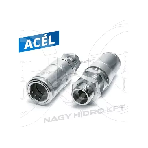 M22x1,5 24ˇ 15L DN12 KÜLSŐ MENETES VÁLASZFAL/SZERELŐFALAS HOSSZÚ HIDRAULIKA GYORSCSATLAKOZÓK HÜVELY, GYORSKIOLDÓ FUNKCIÓVAL, ISO 7241 A PUSH-PULL (FAS