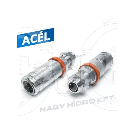 1" ORFS DN12 KÜLSŐ MENETES VÁLASZFAL/SZERELŐFALAS HIDRAULIKA GYORSCSATLAKOZÓK HÜVELY, GYORSKIOLDÓ FUNKCIÓVAL, ISO 7241 A PUSH-PULL (FASTER) - 3CFHF12_1UNS_F