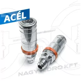   3/4" UNF DN12 KÜLSŐ MENETES VÁLASZFAL/SZERELŐFALAS HIDRAULIKA GYORSCSATLAKOZÓK HÜVELY, GYORSKIOLDÓ FUNKCIÓVAL, ISO 7241 A PUSH-PULL (FASTER)