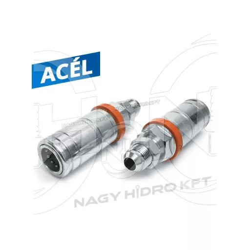 3/4" UNF DN12 KÜLSŐ MENETES VÁLASZFAL/SZERELŐFALAS HIDRAULIKA GYORSCSATLAKOZÓK HÜVELY, GYORSKIOLDÓ FUNKCIÓVAL, ISO 7241 A PUSH-PULL (FASTER)