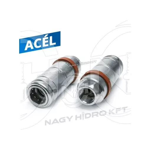 1/2" BSP DN12 BELSŐ MENETES HIDRAULIKA GYORSCSATLAKOZÓK HÜVELY, GYORSKIOLDÓ FUNKCIÓVAL, ISO 7241 A PUSH-PULL NYOMÓ-HÚZÓ (FASTER)