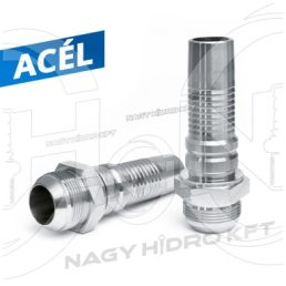 DN50 2.1/2" UNF COLOS KÜLSŐ MENETES HIDRAULIKA TÖMLŐ CSATLAKOZÓ 74ˇ KÚPPAL, INTERLOCK KISZAKADÁS BIZTOS - AGJI-50-2-12