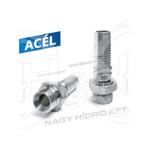 DN38 6/4" BSP COLOS EGYENES, KÜLSŐ MENETES HIDRAULIKA TÖMLŐ CSATLAKOZÓ, INTERLOCK KISZAKADÁS BIZTOS - AGRI-3864