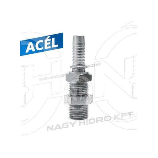 DN10 3/8" BSP COLOS, VÁLASZFAL/SZERELŐFAL KÜLSÖ MENETES HIDRAULIKA TÖMLŐ CSATLAKOZÓ - AGRV-1038