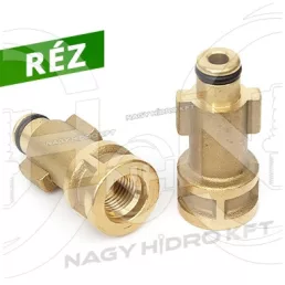 1/4" BSP BELSŐ MENET, BOSCH MOSÓPISZTOLY ÁTALAKÍTÓ BAJONETT MAGASNYOMÁSÚ MOSÓKHOZ (RÉZ KIVITEL) - BAY-14R-BOS