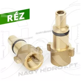 1/4" BSP BELSŐ MENET, NILFISK / STIHL MOSÓPISZTOLY ÁTALAKÍTÓ BAJONETT MAGASNYOMÁSÚ MOSÓKHOZ (RÉZ KIVITEL) - BAY-14R-NIL
