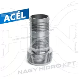   DN25 1" TÖMLŐVÉGES / KÜLSŐMENETES ACÉL ÁTALAKÍTÓ BETONSZÓRÓ CSATLAKOZÓHOZ