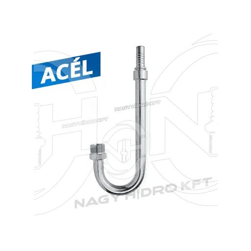 180ˇ DN12 M24x1,5 16S 190mm HIDRAULIKA TÖMLŐ CSATLAKOZÓ, KÜLSŐ MENETES (MANITOU) - CES-180122415-190