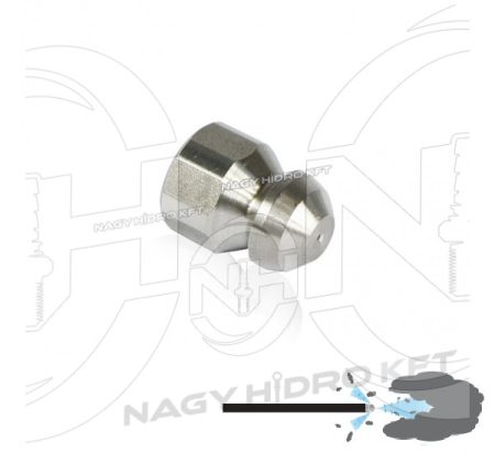 1/4" 080 BSP COLOS CSŐTISZTÍTÓ FÚVÓKA INOX KIVITEL, FURATOK ELOSZTÁSA 3+1