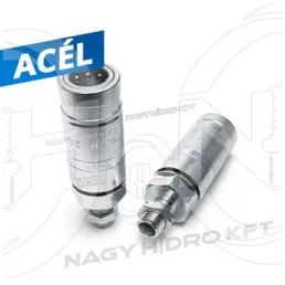   M14x1,5 24ˇ 08L DN10 KÜLSŐ MENETES VÁLASZFAL/SZERELŐFALAS HIDRAULIKA GYORSCSATLAKOZÓK HÜVELY, GYORSKIOLDÓ FUNKCIÓVAL, ISO 7241 A PUSH-PULL (FASTER)