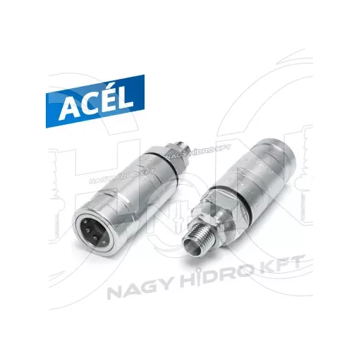 M14x1,5 24ˇ 08L DN10 KÜLSŐ MENETES VÁLASZFAL/SZERELŐFALAS HIDRAULIKA GYORSCSATLAKOZÓK HÜVELY, GYORSKIOLDÓ FUNKCIÓVAL, ISO 7241 A PUSH-PULL (FASTER)