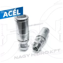   M30x2 24ˇ 20S DN20 KÜLSŐ MENETES VÁLASZFAL/SZERELŐFALAS HIDRAULIKA GYORSCSATLAKOZÓK HÜVELY, GYORSKIOLDÓ FUNKCIÓVAL, ISO 7241 A PUSH-PULL NYOMÓ-HÚZÓ (F