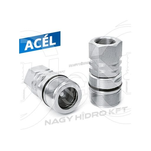 1/2" DN12 BSP COLOS BELSŐ MENETES ÖSSZETEKERŐS GYORSCSATLAKOZÓ HÜVELY, PPV3 CSAVAROS KIVITEL - CGH-12-DN12