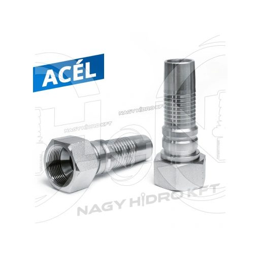 DN32 1.5/8" UNF COLOS EGYENES HIDRAULIKA TÖMLŐ CSATLAKOZÓ 74ˇ KÚPPAL, INTERLOCK KISZAKADÁS BIZTOS - DKJI-32-1-58