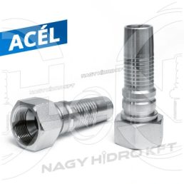   DN50 2.1/2" UNF COLOS EGYENES HIDRAULIKA TÖMLŐ CSATLAKOZÓ 74ˇ KÚPPAL, INTERLOCK KISZAKADÁS BIZTOS