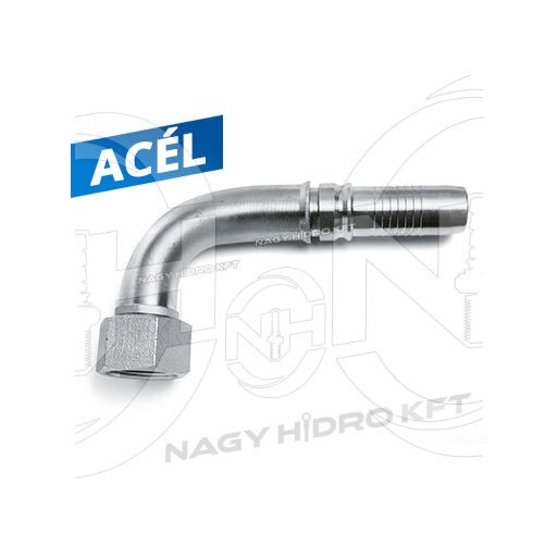 90ˇ DN25 1.5/8" UNF COLOS HIDRAULIKA TÖMLŐ CSATLAKOZÓ 74ˇ KÚPPAL, INTERLOCK KISZAKADÁS BIZTOS - DKJI-9025-1-58