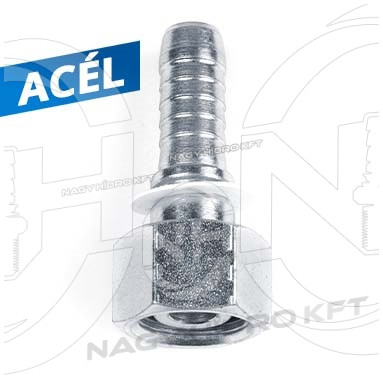 DN16 5/8" BSP COLOS EGYENES HIDRAULIKA TÖMLŐ CSATLAKOZÓ 60ˇ KÚPPAL - DKR-1658