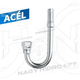   180ˇ DN12 1/2" DKR BSP COLOS HOLLANDERES HIDRAULIKA TÖMLŐ CSATLAKOZÓ (JCB)