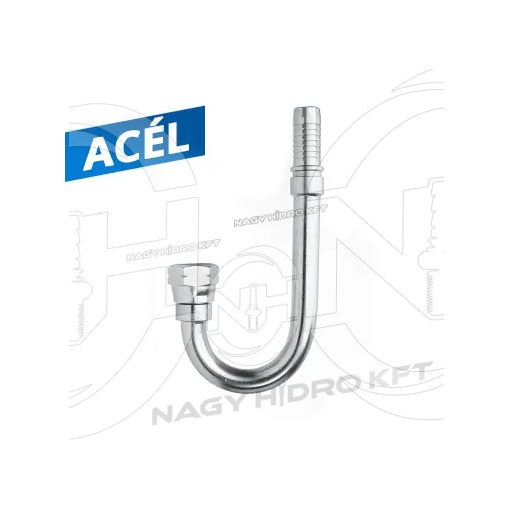 180ˇ DN12 1/2" DKR BSP COLOS HOLLANDERES HIDRAULIKA TÖMLŐ CSATLAKOZÓ - DKR-1801212