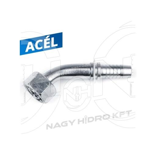 45ˇ DN06 3/8" BSP COLOS HIDRAULIKA TÖMLŐ CSATLAKOZÓ 60ˇ KÚPPAL - DKR-450638