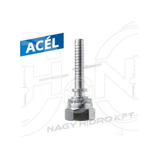 DN10 3/8" 700BAR BSP COLOS EGYENES HIDRAULIKA TÖMLŐ CSATLAKOZÓ 60ˇ KÚPPAL