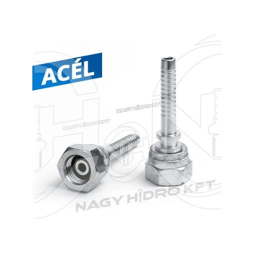 DN10 3/8" 700BAR BSP COLOS EGYENES HIDRAULIKA TÖMLŐ CSATLAKOZÓ 60ˇ KÚPPAL