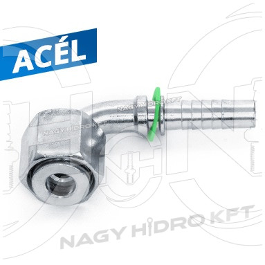 90ˇ DN10 1/2" BSP COLOS HIDRAULIKA TÖMLŐ CSATLAKOZÓ, LAPON TÖMITŐ KIVITEL