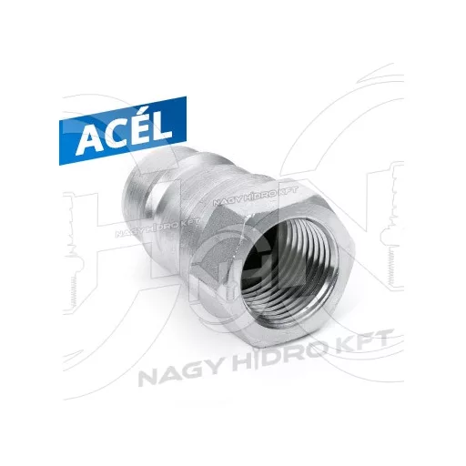 1/2" BSP DN12 BELSŐ MENETES HIDRAULIKA GYORSCSATLAKOZÓ DUGÓ , PUSH PULL ISO-A PAV1