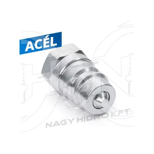 3/8" BSP DN10 BELSŐ MENETES HIDRAULIKA GYORSCSATLAKOZÓ DUGÓ , PUSH PULL ISO-A PAV1