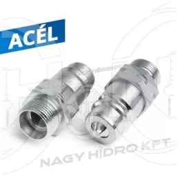   M16x1,5 24ˇ 10L DN12 KÜLSŐ MENETES HIDRAULIKA GYORSCSATLAKOZÓ DUGÓ , PUSH PULL ISO-A PPV3