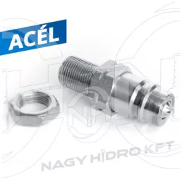   M14x1,5 24ˇ 08L DN12 KÜLSŐ MENETES HIDRAULIKA GYORSCSATLAKOZÓ DUGÓ , VÁLASZFAL/SZERELŐFALAS KIVITEL, PUSH PULL ISO-A PPV3