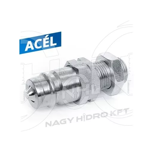 M16x1,5 24ˇ 10L DN12 KÜLSŐ MENETES HIDRAULIKA GYORSCSATLAKOZÓ DUGÓ , VÁLASZFAL/SZERELŐFALAS KIVITEL, PUSH PULL ISO-A PPV3 - HGDV-KM161510L-DN12