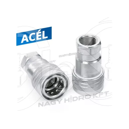 1/4" BSP DN06 BELSŐ MENETES HIDRAULIKA GYORSCSATLAKOZÓ HÜVELY , PUSH PULL ISO-A PAV1 - HGH-BB14-DN06