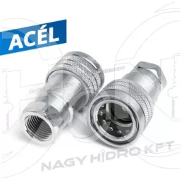 3/8" BSP DN10 BELSŐ MENETES HIDRAULIKA GYORSCSATLAKOZÓ HÜVELY , PUSH PULL ISO-A PAV1 - HGH-BB38-DN10