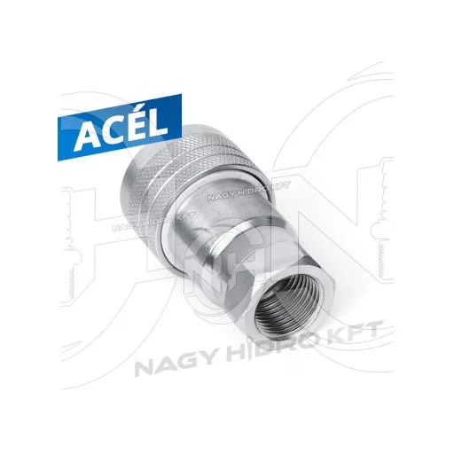 3/8" BSP DN10 BELSŐ MENETES HIDRAULIKA GYORSCSATLAKOZÓ HÜVELY , PUSH PULL ISO-A PAV1