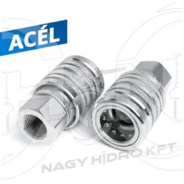   M18x1,5 DN12 BELSŐ MENETES HIDRAULIKA GYORSCSATLAKOZÓ HÜVELY , PUSH PULL ISO-A PPV3