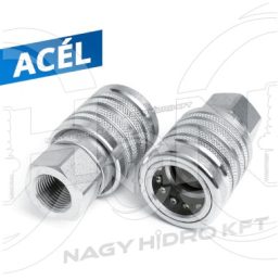 M18x1,5 DN12 BELSŐ MENETES HIDRAULIKA GYORSCSATLAKOZÓ HÜVELY , PUSH PULL ISO-A PPV3 - HGH-BM1815-DN12