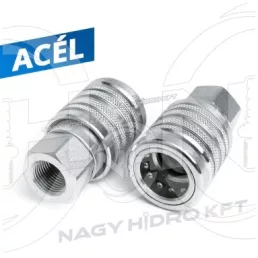   M22x1,5 DN12 BELSŐ MENETES HIDRAULIKA GYORSCSATLAKOZÓ HÜVELY , PUSH PULL ISO-A PPV3