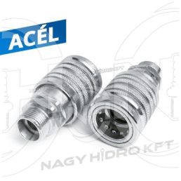 M18x1,5 24ˇ 12L DN12 KÜLSŐ MENETES HIDRAULIKA GYORSCSATLAKOZÓ HÜVELY , PUSH PULL ISO-A PPV3 - HGH-KM181512L-DN12