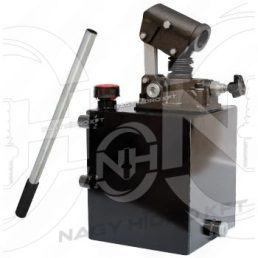 3/8" 12CM³ max.320BAR HIDAULIKUS KÉZI SZIVATTYÚ / PUMPA + TARTÁLY 5L KPL. EGYIRÁNYÚ - HKP1-3812-320-5L