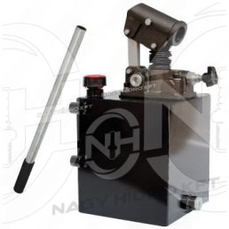 3/8" 25CM³ max.250BAR HIDAULIKUS KÉZI SZIVATTYÚ / PUMPA + TARTÁLY 5L KPL. EGYIRÁNYÚ - HKP1-3825-250-5L