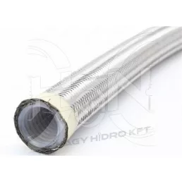   DN08=5/16" 138 BAR PTFE TEFLON TÖMLŐ, HULLÁMOS FALÚ, ROZSDAMENTES ACÉLBORÍTÁSSAL