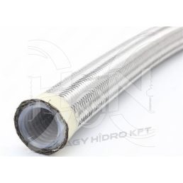 DN12=1/2" 103 BAR PTFE TEFLON TÖMLŐ, HULLÁMOS FALÚ, ROZSDAMENTES ACÉLBORÍTÁSSAL - HTT-12