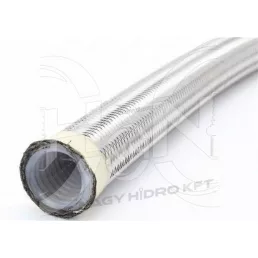   DN25=1" 46 BAR PTFE TEFLON TÖMLŐ, HULLÁMOS FALÚ, ROZSDAMENTES ACÉLBORÍTÁSSAL