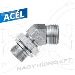 1/2"-1" BSP/ORFS 45ˇ-VÁLTÓIDOM KÜLSŐ/KÜLSŐ-TÖMBÖSÍTETT MENETTEL, LAPON TÖMÍTŐ KIVITEL - I45KKTBO-12-01